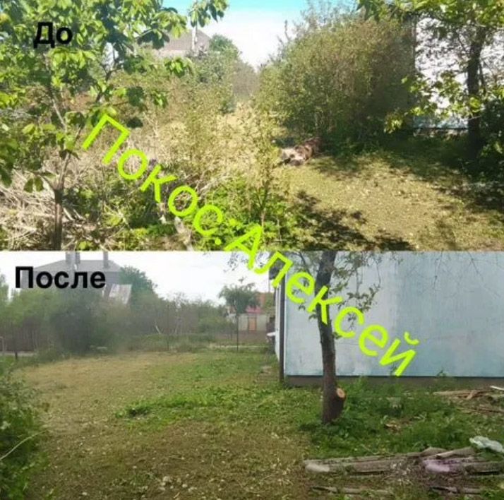 Покос травы, расчистка участка, обработка сорняков