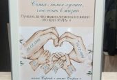 Семейные постеры с ручками детей, вашими именами и датами рождения