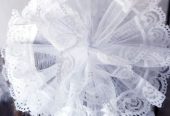 Акция! Банты многослойные белые на резинке