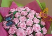 Продам букеты из атласных роз (ручной работы)
