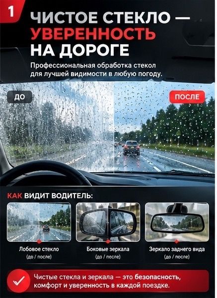 Антидождь для передней полусферы авто